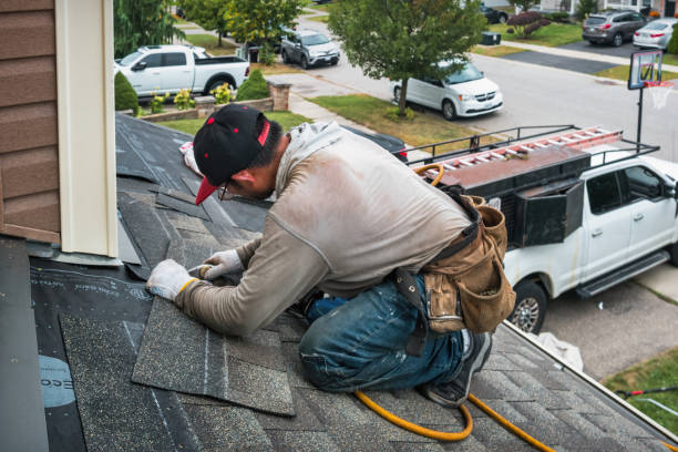 Professional Flat Roof Repair technician working in Fallbrook, CA
